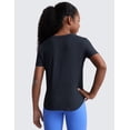 thumbnail image 2 of CRZ YOGA Girls Cloudweight Short Sleeve Athletic T Shirts Active Sports Casual Tees Side Slit Kids Teen, 2 of 6