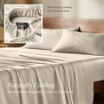 thumbnail image 5 of Bare Home Bamboo Sheet Set - Made from Rayon Fibers - Deep Pockets - 4 Piece - Queen, Sand, 5 of 10