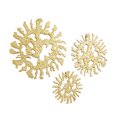 thumbnail image 6 of DecMode Gold Aluminum Sunburst Wall Decor with Textured Pattern (3 Count), 6 of 8
