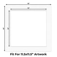 thumbnail image 2 of Oyster Shell White Picture Frame Mat for 15x15 Frames - Fits 12x12 Photos - 1 Mat, 2 of 7