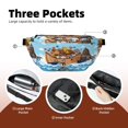 thumbnail image 4 of Naloa Animals on Noah's Ark Floating Print Running Belts for Men Women,Running Fanny Pack with 2-Zipper Pockets,Waterproof Waist Pack for Travel Hiking Running Outdoor Sports, 4 of 8