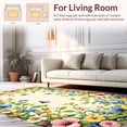 thumbnail image 2 of ODIKA 4'x6' Machine Washable Non-Slip Area Rug, Whimsical Floral Design with Multicolored Blossoms and Leaves High Traffic Rug, Yellow, 226840, 2 of 7