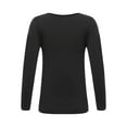 thumbnail image 6 of Sinleey Kids Girls Fleece Thermal Underwear Tops Crew Neck Long Sleeve Base Layer Tops Undershirt Type B Black XXL, 6 of 8