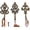 Gold With Black, variant on Comfify Shabby Chic Decorative Wall Hooks - Set of 3 - Cast Iron French Country Wall Decor - Farmhouse Hangers for Coats, Purses and More - Rustic White