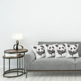 thumbnail image 3 of Ambesonne Animal Throw Pillow Cover 4 Pack, Watercolor Panda Bear, 18", Beige White and Black, 3 of 7