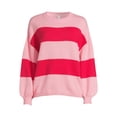 thumbnail image 3 of Dreamers By Debut Women's Striped Sweater with Blouson Sleeves, Midweight, Sizes XS-XL, 3 of 5