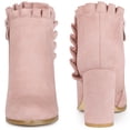 thumbnail image 2 of Botines de tacón alto con bloque de volantes Perphy rosa polvo 41, 2 of 5