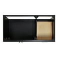 thumbnail image 4 of Ariel Hamlet 43 In. Left Offset Oval Sink Vanity With White Quartz Countertop In Black, 4 of 11