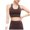 Coffee, variant on Womens Bras Shock-absorbing Gathering Collection And Complementary Breast Color Matching Edging No Wear Sports Bra Bras for Women No Underwire Black S