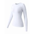 thumbnail image 5 of Womens 3 Piece Tops Crew Neck Stretch Fitted Underscrubs Layer Tee Shirts Casual Outfits Style-J M, 5 of 10