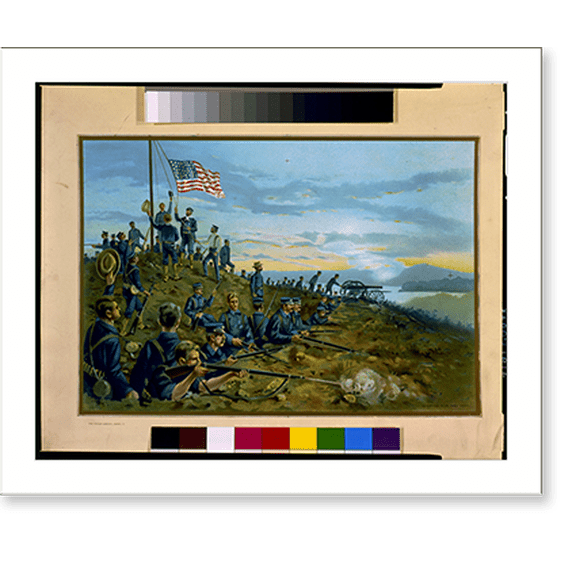 Historic Print, U.S. Navy. first hoisting of the stars and stripes by the marines on Cuban soil. June 11th, 1898.The Werner Company, Akron, O. - 2, 18" x 24"