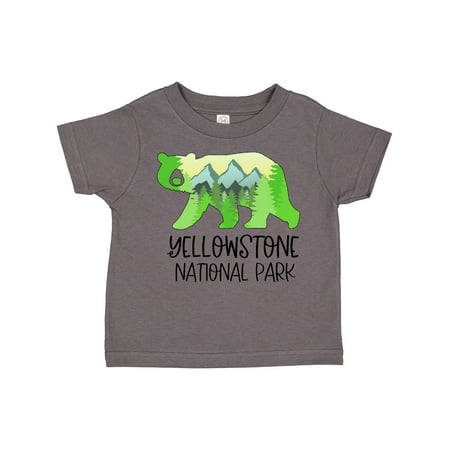 

Inktastic Yellowstone National Park- Mountains and Bear Shape Gift Toddler Boy or Toddler Girl T-Shirt