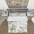 thumbnail image 3 of Designart 'Beautiful Bird Romance I' Cottage Duvet Cover Set, 3 of 4