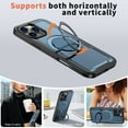 thumbnail image 2 of Designed for iPhone 15 Plus Case with Kickstand [Military Grade Drop Protection][Magnetic Compatible with Mag-Safe] Shockproof Phone Case with Secure Ring Holder for iPhone 15 Plus, Blue, 2 of 6