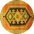 thumbnail image 1 of Ahgly Company Indoor Round Persian Yellow Traditional Area Rugs, 6' Round, 1 of 4