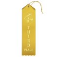 thumbnail image 1 of RibbonsNow Horse Show 3rd Place Ribbons – 50 Yellow Ribbons with Card & String, 1 of 4