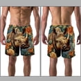 thumbnail image 3 of luoweisi Men's Beach Shorts Quick Dry Swim Trunks with Mesh Lining Abstract Rhinoceros XL, 3 of 5