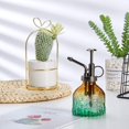 thumbnail image 3 of CHAO Regadera De Vidrio Regadera Flores Estilo Europeo Vidrio Tallado Retro Regadera Pequeña Jardinería Riego Boquilla De Pulverización De Presión De Aire Marrón-Verde, 3 of 4