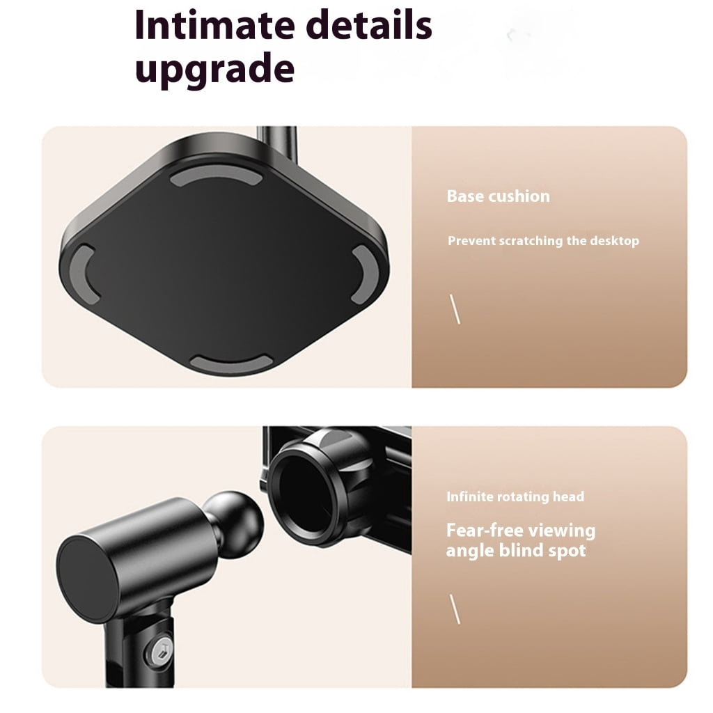 Adjustable Phone Tablet Stand Rotation, Extendable Height 24-36cm & Stable Base For Home Office Streaming