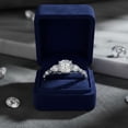 thumbnail image 3 of Mauli Jewels 0.50 Ct Three-Stone Lab Grown Diamond Engagement Ring 14K White Gold, 3 of 10