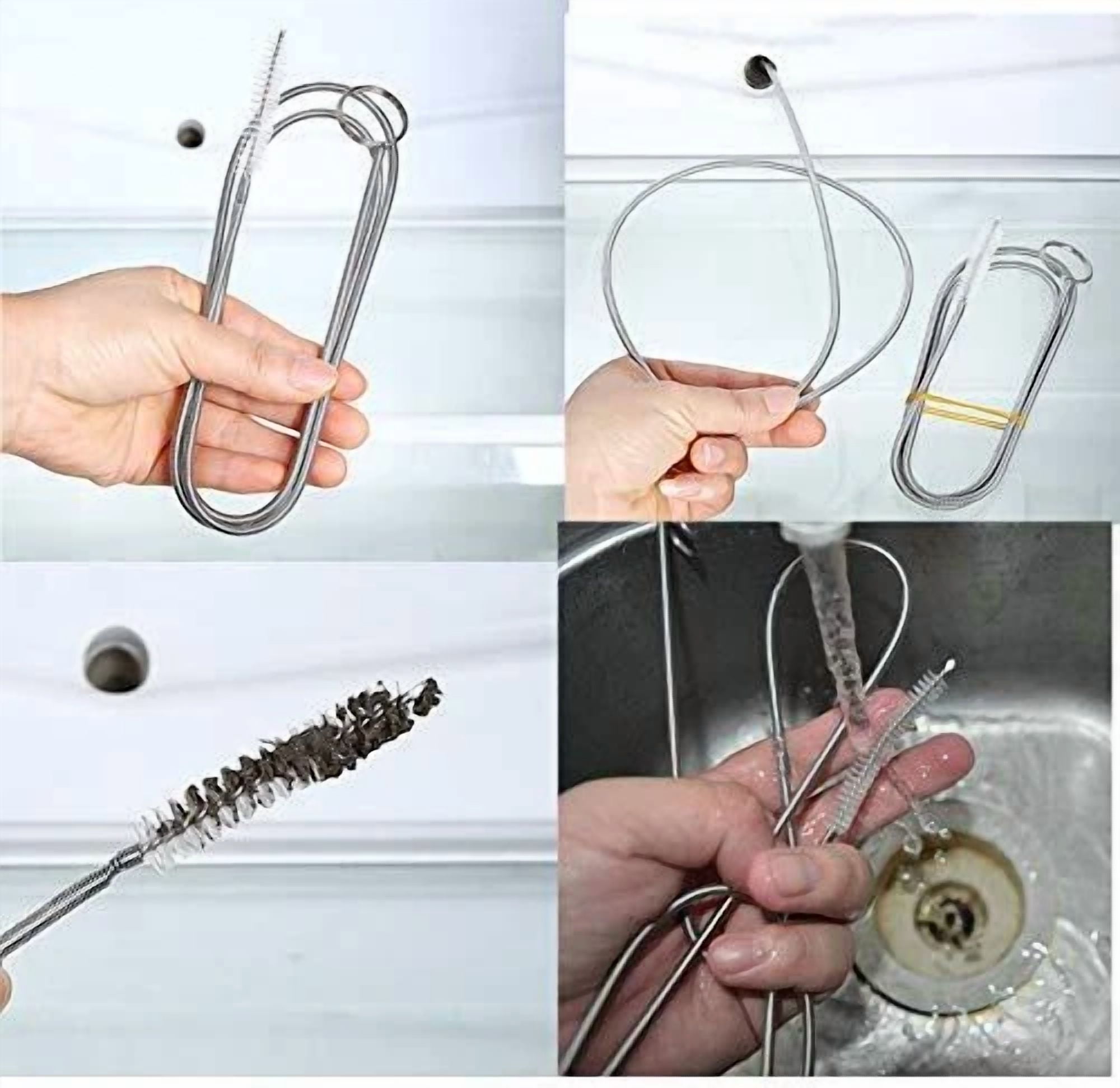 BUTTERFLY- 2 Pack 60 In Long Pipe Cleaner Flexible Tube Cleaning Brush Fridge Cleaning Tool