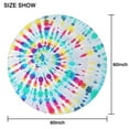 thumbnail image 6 of Colorful Tie Dye Pattern Round Tablecloth 60"x60",Wrinkle Wipeable Table Cloth for Kitchen Dining Room Picnic Patio Party, 6 of 6