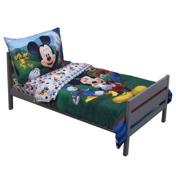 Juego de cama para niños pequeños Disney Mickey's Big Adventure, 4 piezas