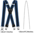 thumbnail image 3 of Little Hand Bretelles Élastiques pour Hommes Clips Métalliques Robustes X Forme, 3 of 3