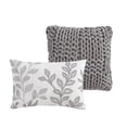 thumbnail image 4 of Impress Ivory 5 pc Queen Comforter Set Riverbrook Home Inverness 5 PC Matelasse Casual Leaves With Decorative Pillows. White - Queen - 5 Piece, 4 of 5