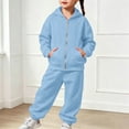 thumbnail image 2 of Bigetiay Kids Casual Hoodie Sweatshirt for Girls with Relaxed Fit Cozy 2 Piece Outfit Everyday And School Days, Size 10-11 Years, 2 of 6