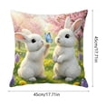 thumbnail image 2 of QTOCIO Pillowcase Rabbits Short Lint Material Easter Ambiance Decoration Living Room Bedroom Sofa Pillowcase, 2 of 4
