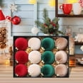 thumbnail image 5 of KOYPTL 12PCS 3.15In Fabric-Wrapped Foam Christmas Ball Ornaments Set for Tree,Shatterproof Hanging Bulbs Pendants for Christmas Tree Porch Yard Holiday Decorations for Xmas Birthday Party Supplies, 5 of 5