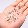thumbnail image 3 of 100 ganchos mini S de 0,55 pulgadas de longitud, ganchos en S extra pequeños, ganchos de metal en forma de S para manualidades, joyería y colgar (plata), 3 of 5