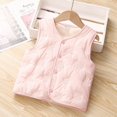 thumbnail image 2 of Odeerbi Infant Boys Girls Quilted Puffer Vest Fall Winter Thermal Gilet Down Vest Children's Solid Color Round Neck Velvet Sleeveless Jacket Coat Infant Clothes Pink, 2 of 9