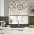 thumbnail image 4 of Thanksgiving Mushroom Curtain Valances for Windows, Kitchen Valance Window Treatments Panel 2 Pack, Leaves Plants Country Rustic Rod Pocket Short Curtains for Bathroom Bedroom 42 x 18 Inch, 4 of 8