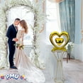 thumbnail image 3 of PMU Valentine's Day Heart Shaped Standing Open Heart Mylar Balloon18 Inch, Gold Pkg/1, 3 of 6