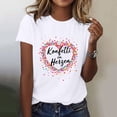 thumbnail image 6 of Luwomo Short Sleeve T Shirts Women Carnival Print Round Neck Festive Tops, 6 of 7