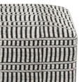 thumbnail image 4 of Safford Pouf d'Extérieur/intérieur de 20 Pouces de Large en Polyester Recyclé Noir/blanc et Assemblé, 4 of 7