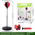 thumbnail image 1 of Saco De Boxeo Whoobli Para Niños Con Guantes De Boxeo | Saco De Boxeo Ajustable Para Niños De 3 A 10 Años Con Soporte | Juego De Bolsa De Boxeo Para Niños Y Niñas (rojo Negro), 1 of 4