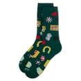 thumbnail image 3 of MeMoi Women's Win Big Rayon From Bamboo Crew Socks - Womens - Female, 9-11, Rain Forest, 3 of 3