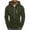 Army Green, variant on Mens Solid Sports Fitness Sweater Cardigan Hooded Long Sleeve Zipper Jacket