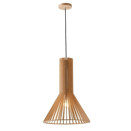 

Mini Pendant Light with Wood Cage Frame