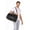 Black, variant on Personalized Handcrafted Top Grain Leather Weekender Bag with Adjustable Shoulder Strap and Interior Pocket Retro Style Duffel Bag