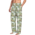 thumbnail image 2 of Uemuo Rabbit And Carrot Pattern Men's Wide Leg Palazzo Lounge Pants with Pockets Light Weight Loose Comfy Casual Pajama Pants-X-Large, 2 of 9