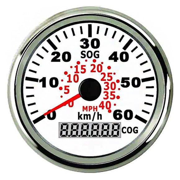 85mm Marine Boat GPS Speedometer Universal Meter 60 Km/h Speed Gauge With Red Backlight For Motorcycle Auto Truck Boat 9~32V ,High Precision
