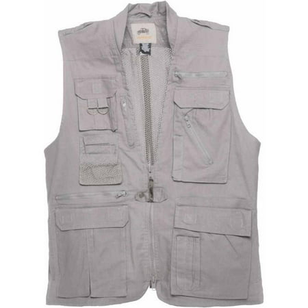 Safari Vest with 21 Pockets, Humvee, 100 Percent Cotton, Available in Multiple Colors and Sizes