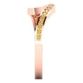 thumbnail image 4 of 0.21 ct Brilliant Round Cut Simulated Yellow Diamond 18K Rose Gold Stackable Band SZ 7.75, 4 of 6
