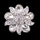thumbnail image 3 of Faux Crystal Rhinestone botones florales adorno artesanal decoración 25 mm blanco Sunnimix Botones de costura de flores, 3 of 7
