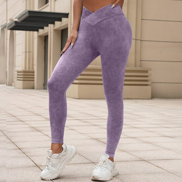 WILLBEST Pantalones de Yoga Sin Costuras para Mujer, Leggings de Cintura Alta para Fitness, Correr, Lavado Exfoliante, Cómodos para Entrenar Chica