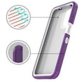 thumbnail image 3 of Xhy Moto G Play 2024 Case Military Grade Heavy Duty Protection 3 in 1 Shockproof Armor Rugged Durable for Motorola G Play 2024 Phone - Purple+White, 3 of 7